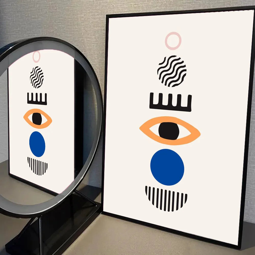 Bauhaus Geometric Poster Sticker
