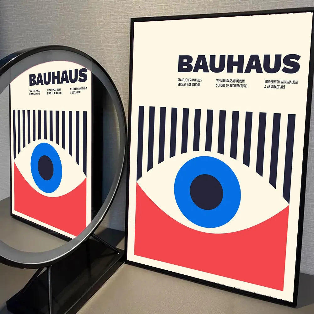 Bauhaus Geometric Poster Sticker