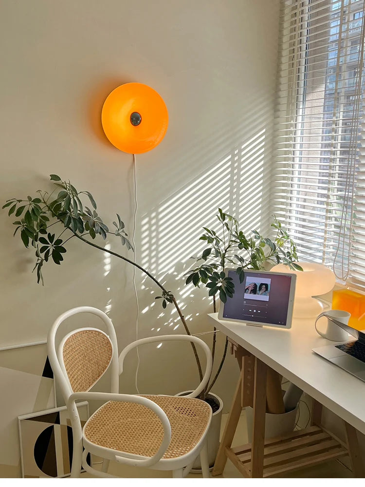 Orange Donut Wall Lamp