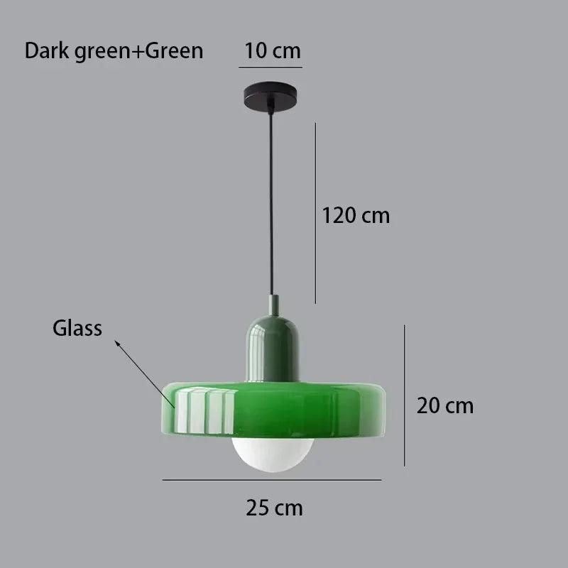 Nordic Retro Glass Pendant Lamp