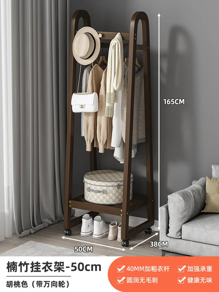 Bamboo Wooden Coat Rack