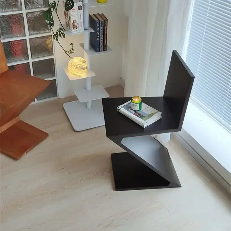 Nordic Z-Shaped Wood Chair