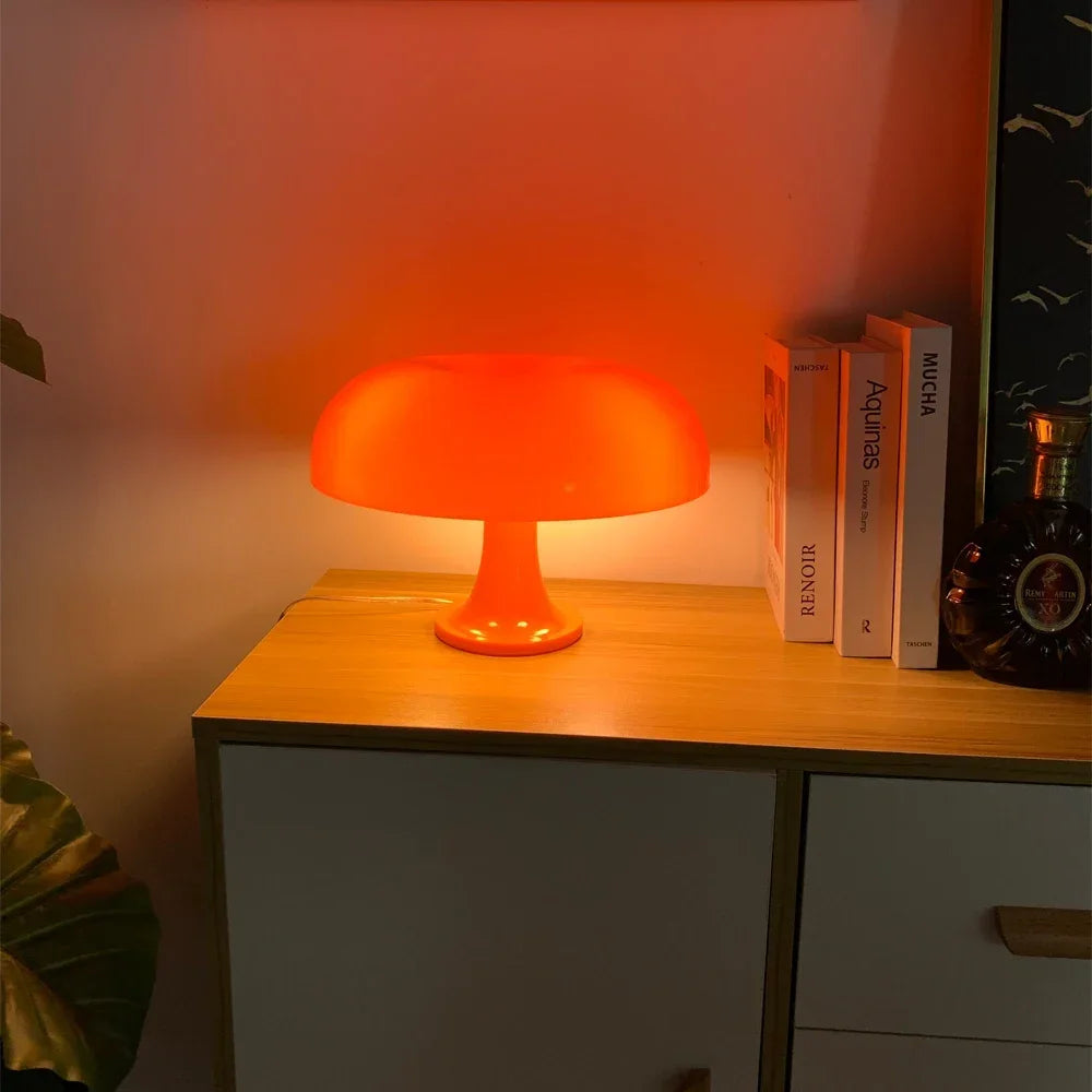 Orange Danish Mushroom Lamp
