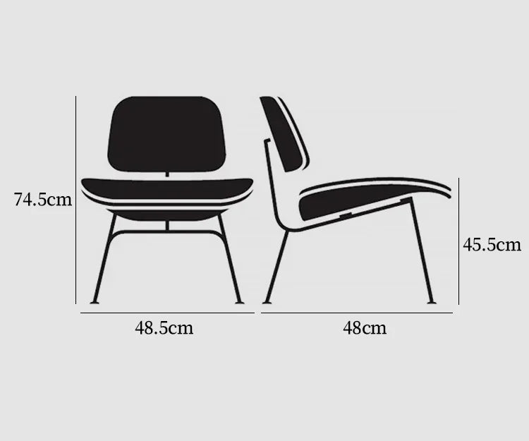 Eames-Style Plywood Lounge Chair