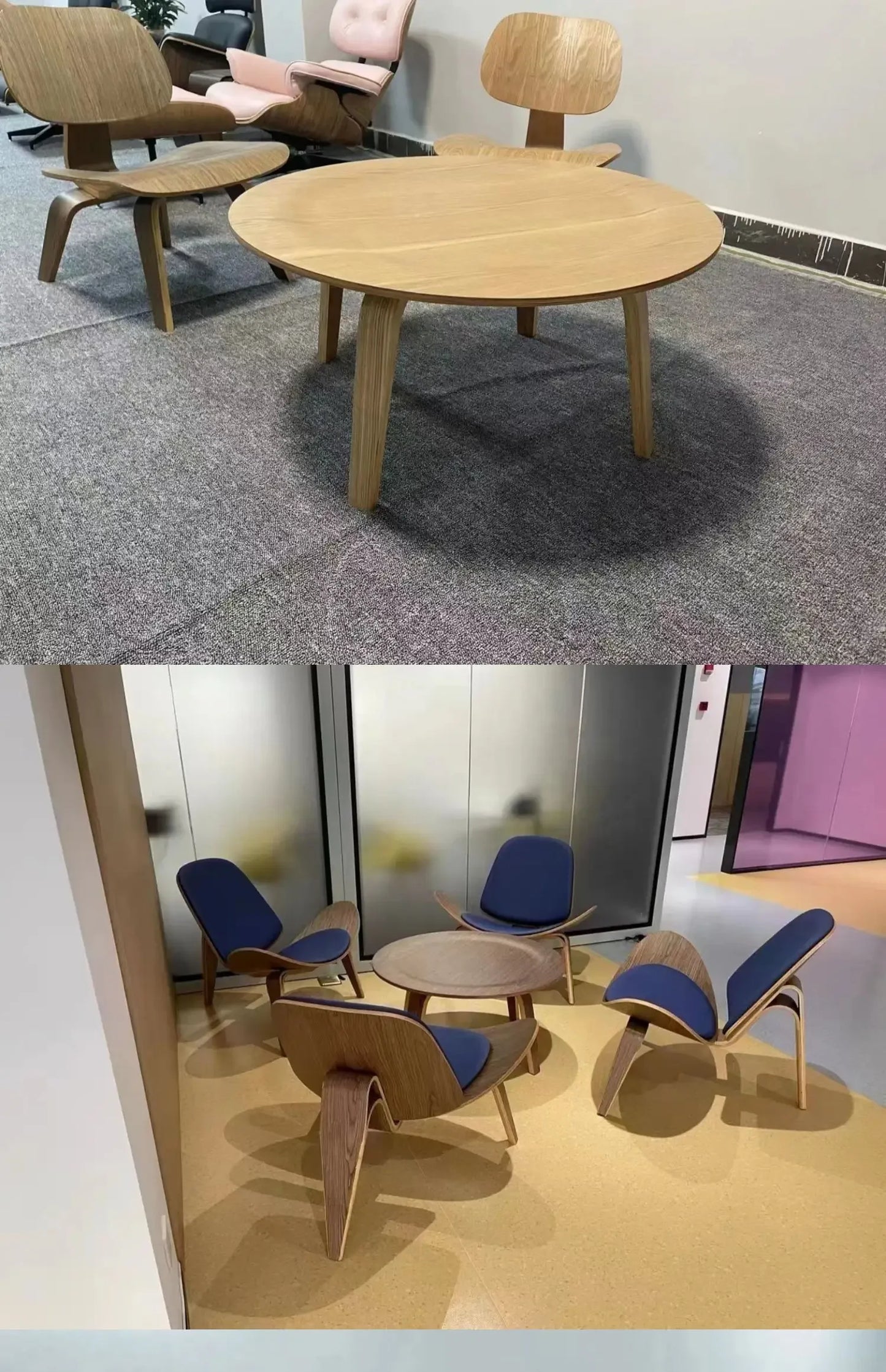 Ash Eames Curved Coffee Table
