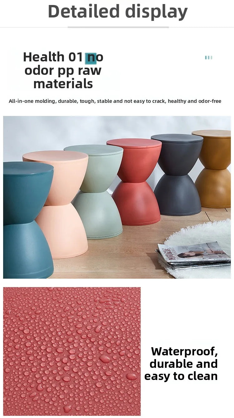Prince stool Nordic plastic round stool fashionable simple low stool simple modern