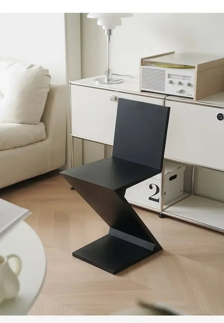 Nordic Z-Shaped Wood Chair