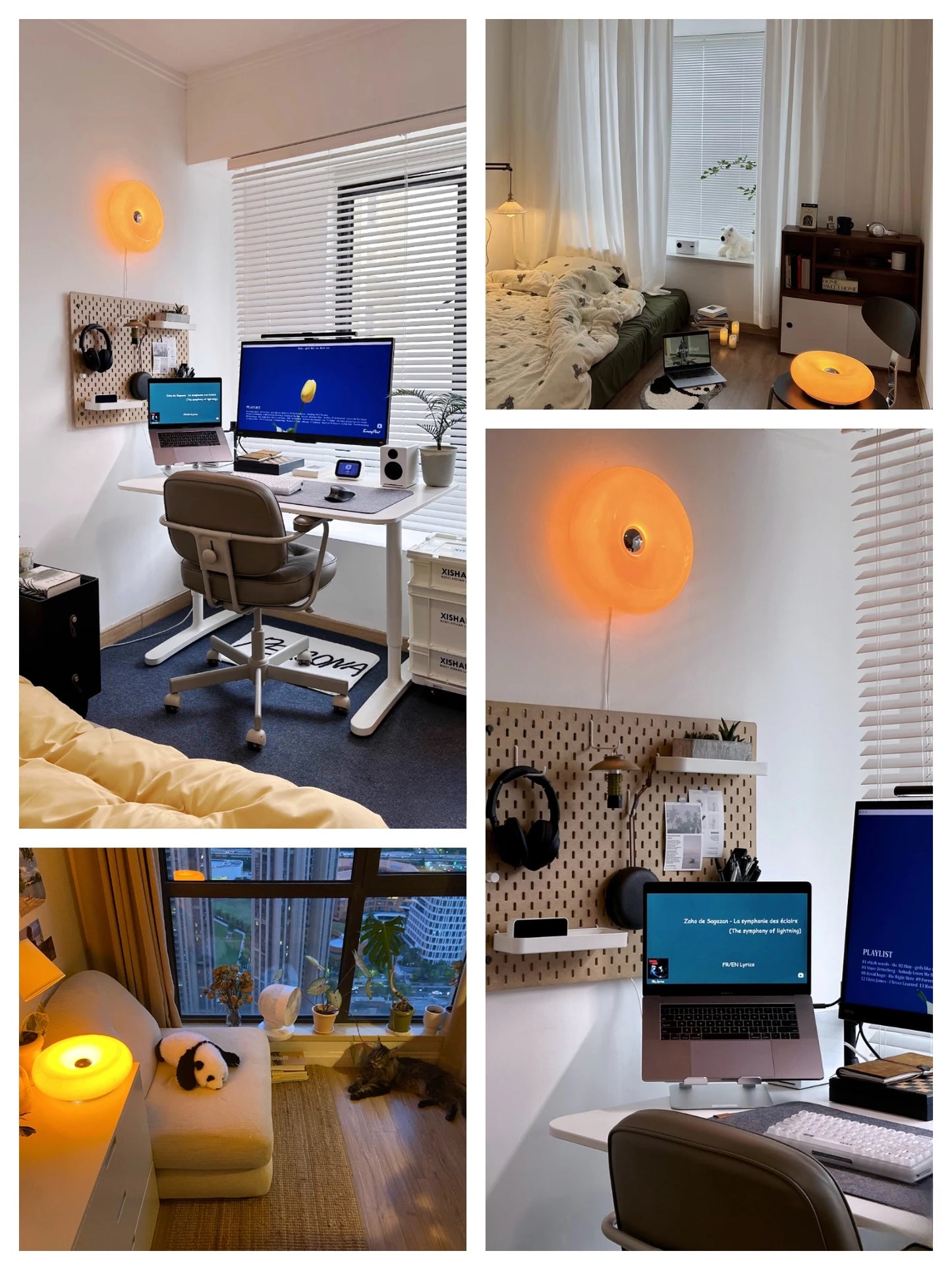 Orange Donut Wall Lamp