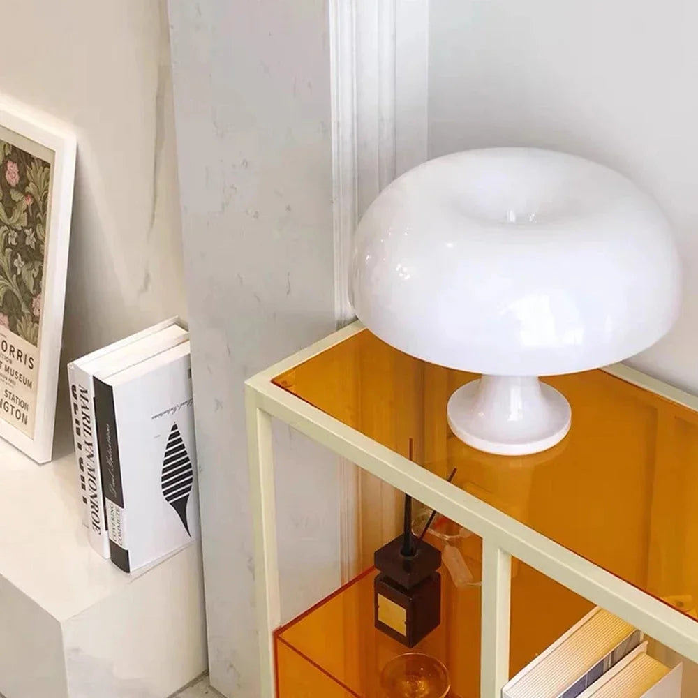 Orange Danish Mushroom Lamp