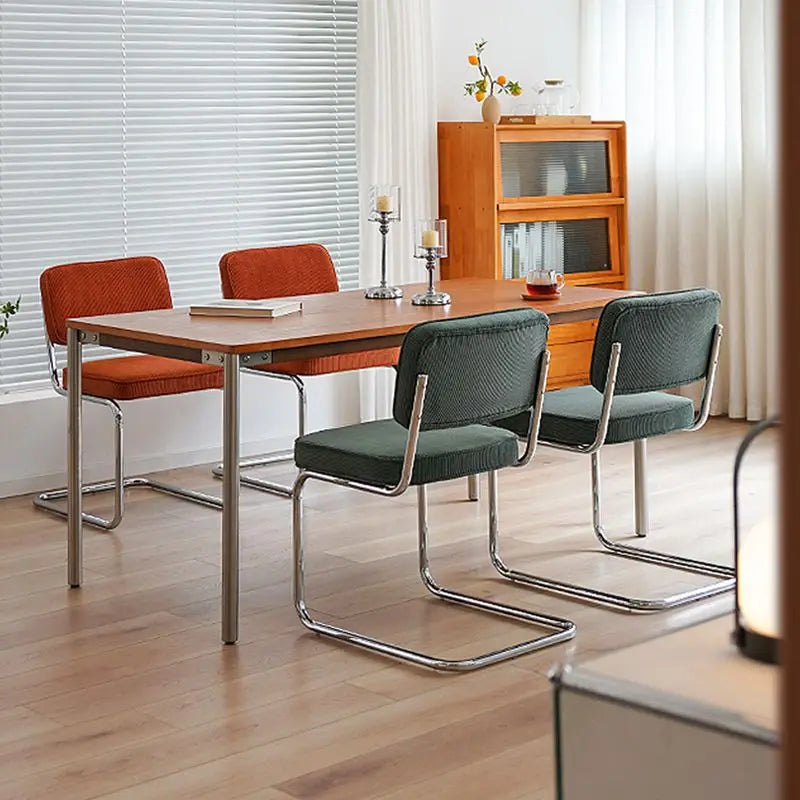 Nordic Retro Corduroy Dining Chair