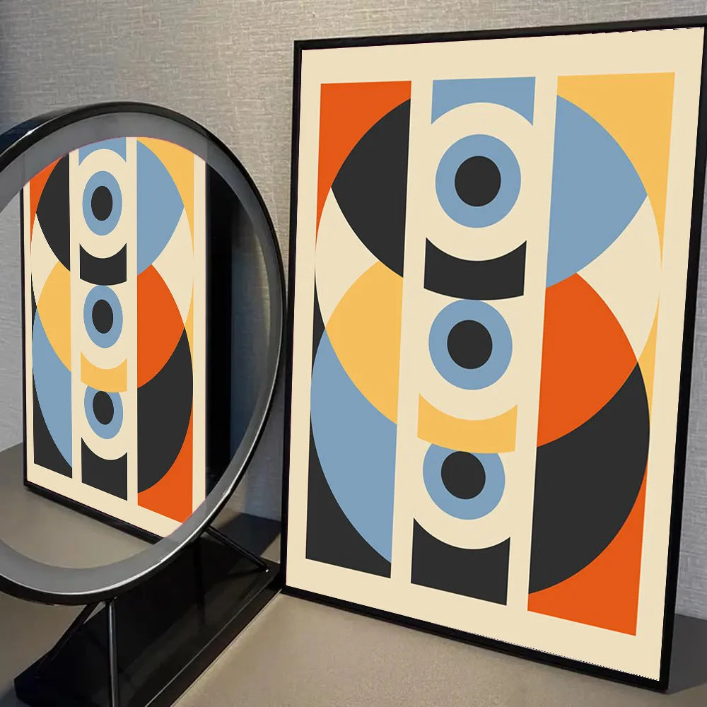 Bauhaus Geometric Poster Sticker