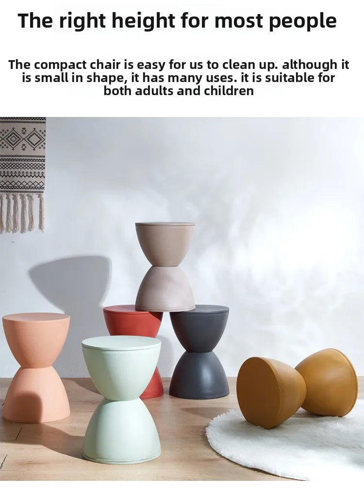 Prince stool Nordic plastic round stool fashionable simple low stool simple modern
