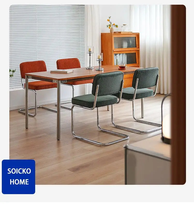 Nordic Retro Corduroy Dining Chair