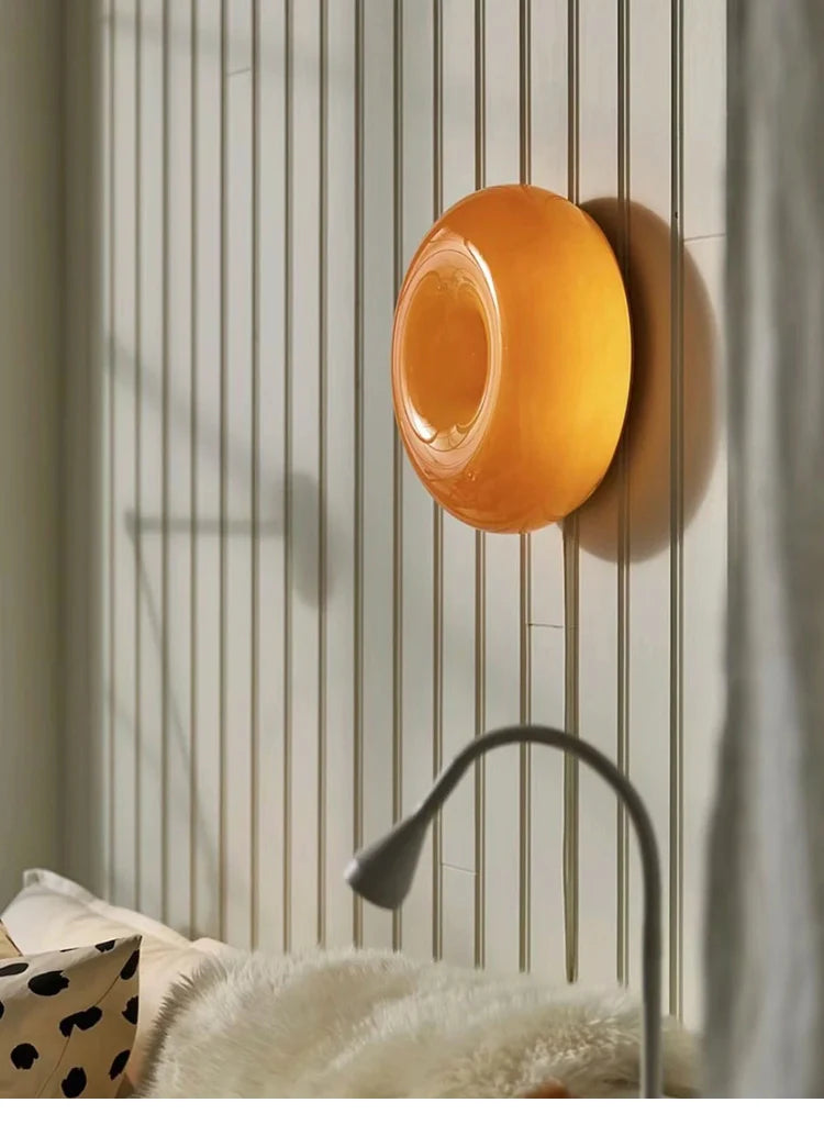 Orange Donut Wall Lamp
