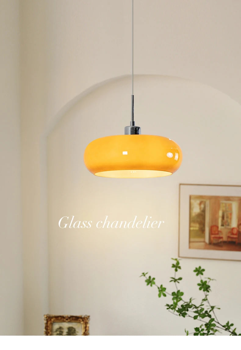Orange Glass Pendant Light