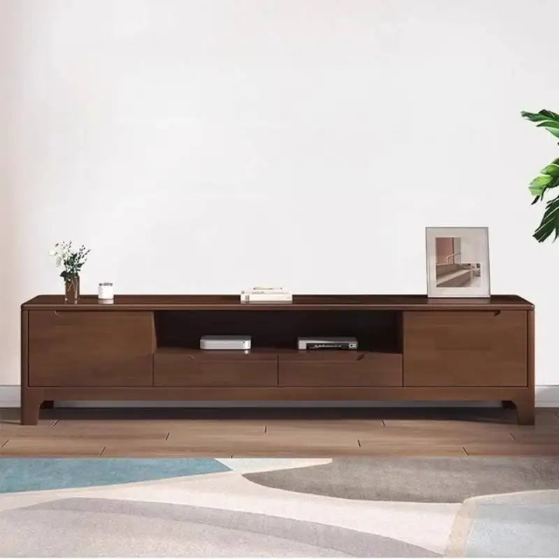 Dark Brown Wooden TV Stand