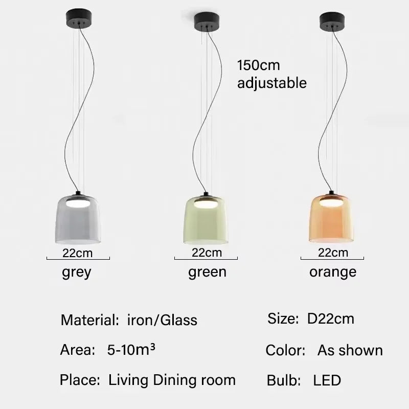 Vintage Glass Lampshade Pendant
