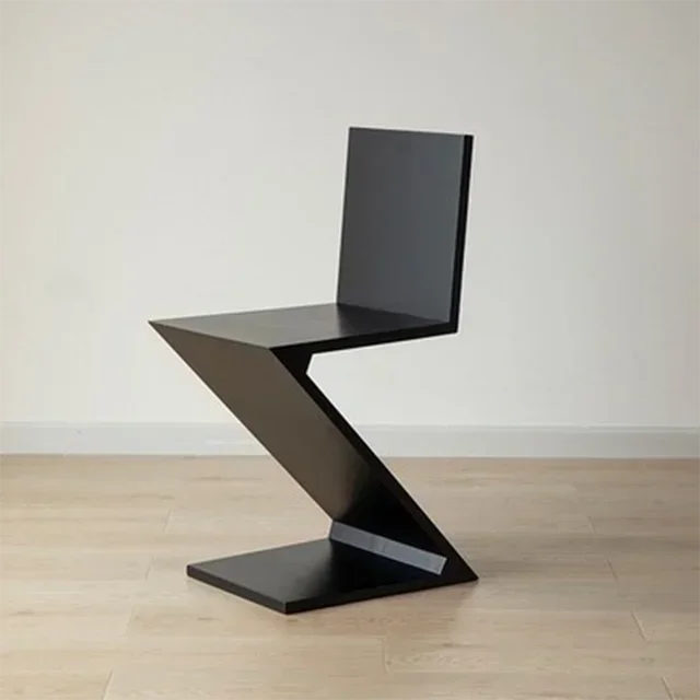 Nordic Z-Shaped Wood Chair