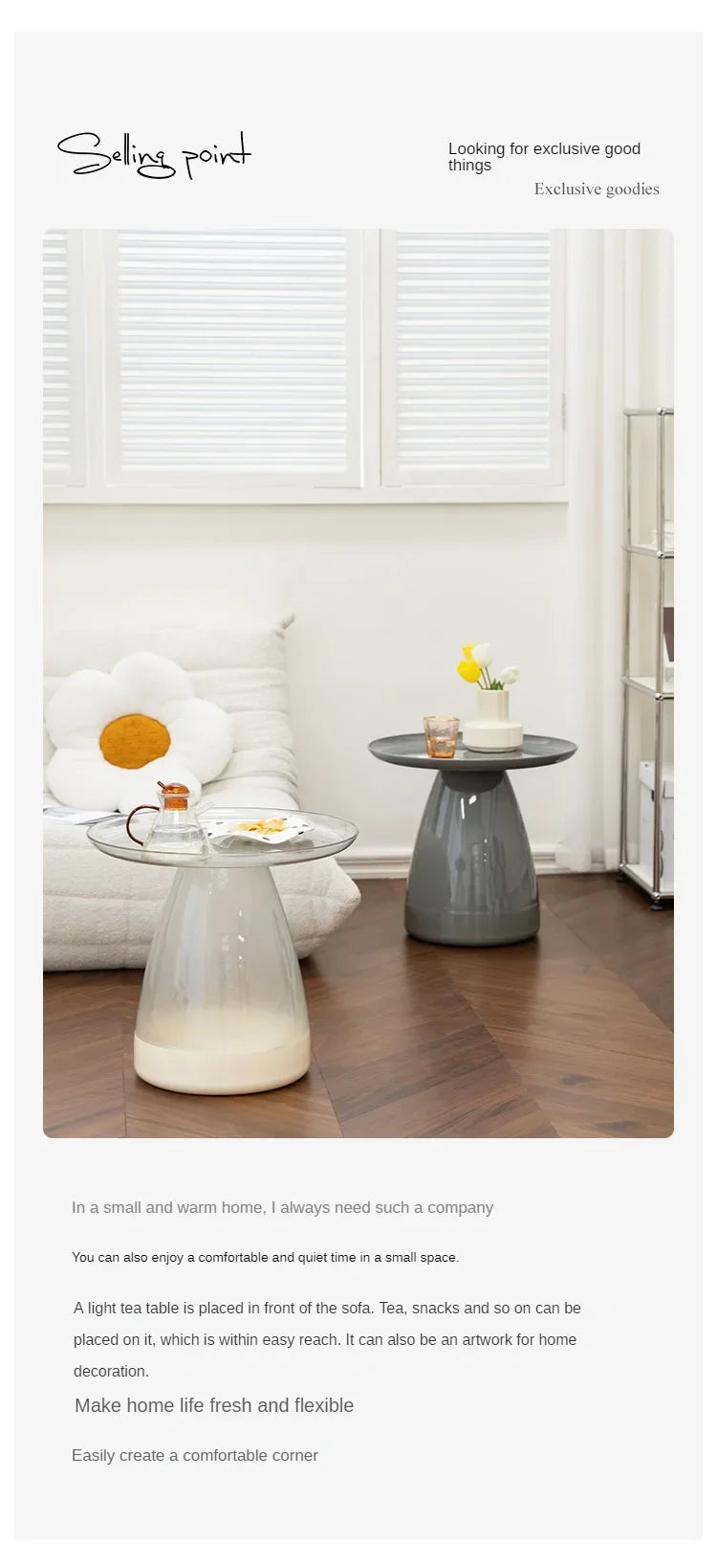 Nordic Round Bedside Table