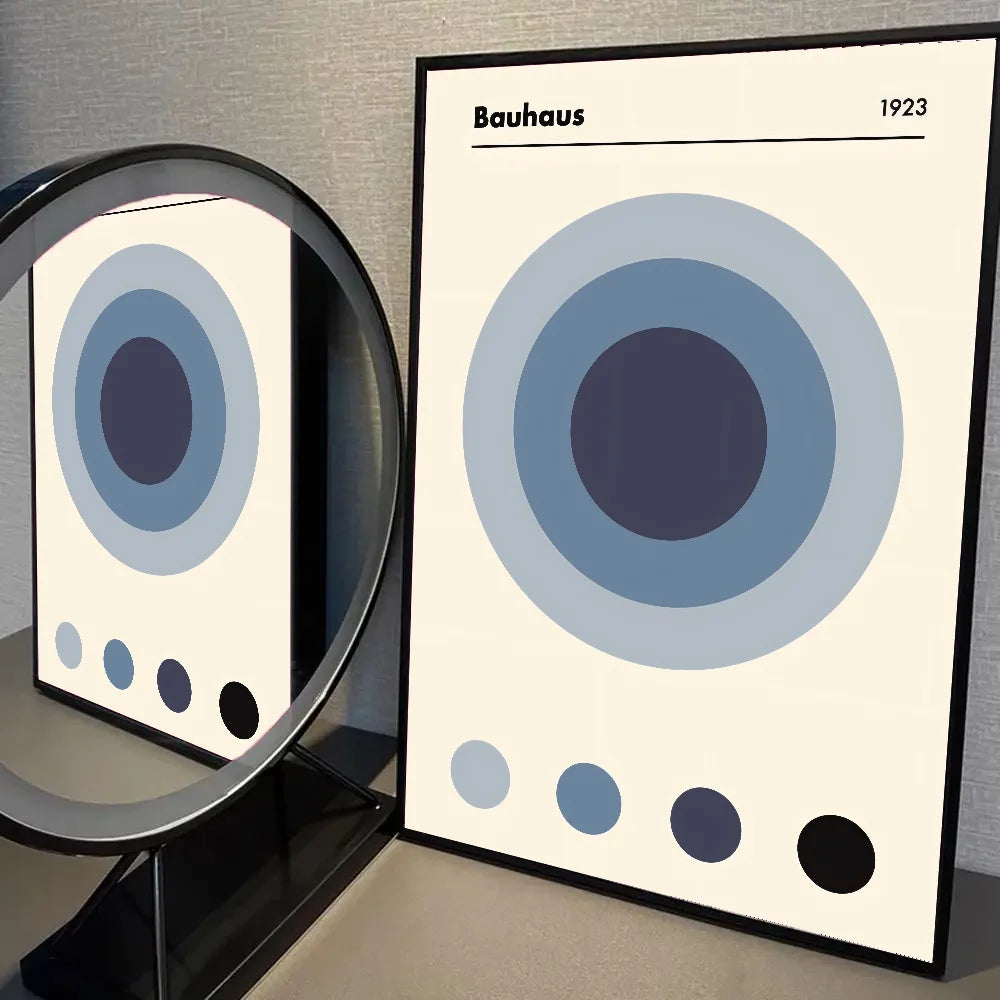 Bauhaus Geometric Poster Sticker