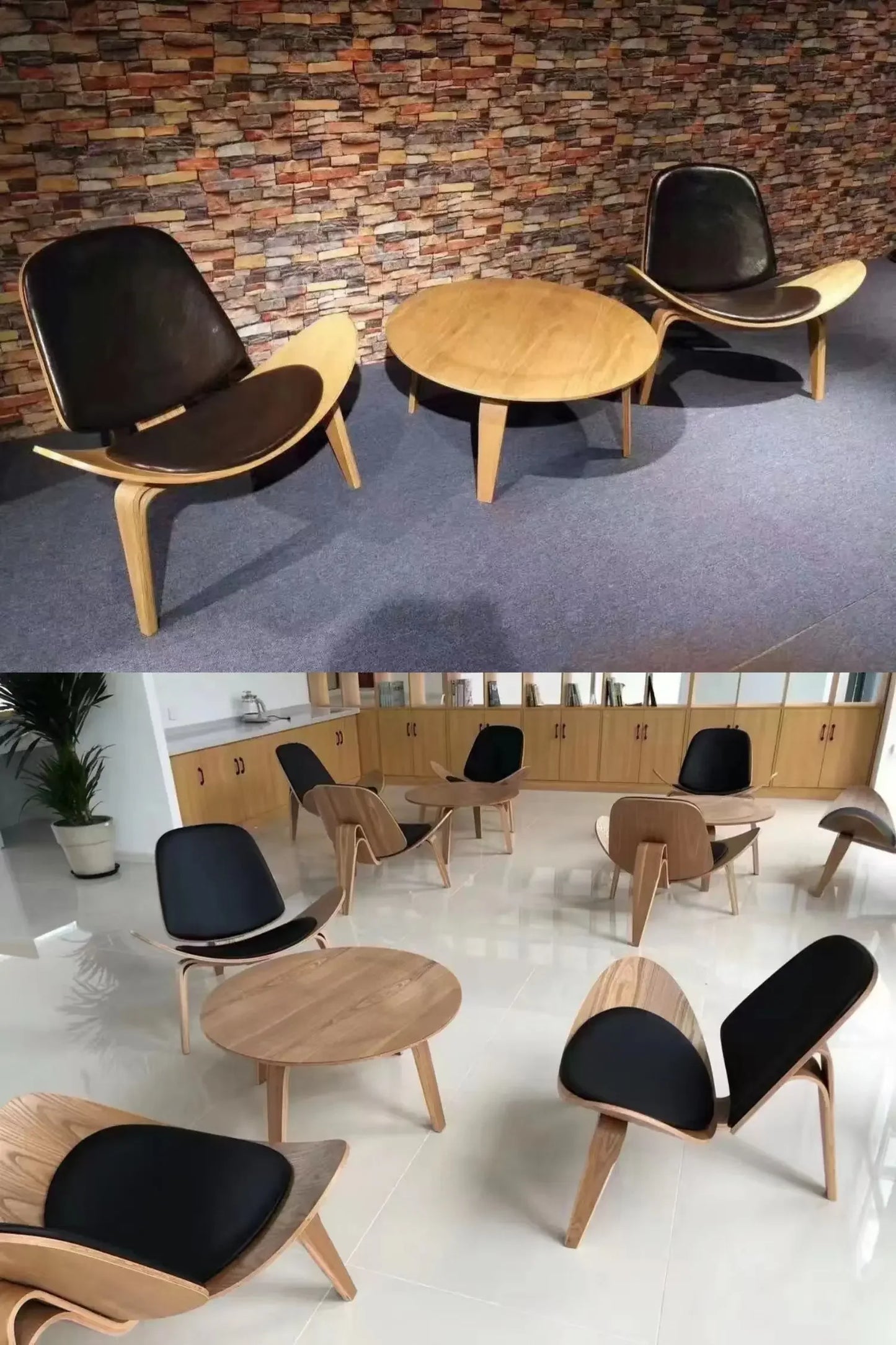 Ash Eames Curved Coffee Table