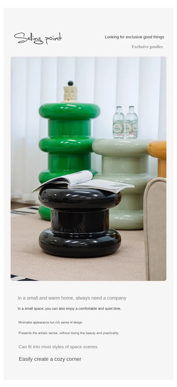 Nordic Minimalist Low Stool