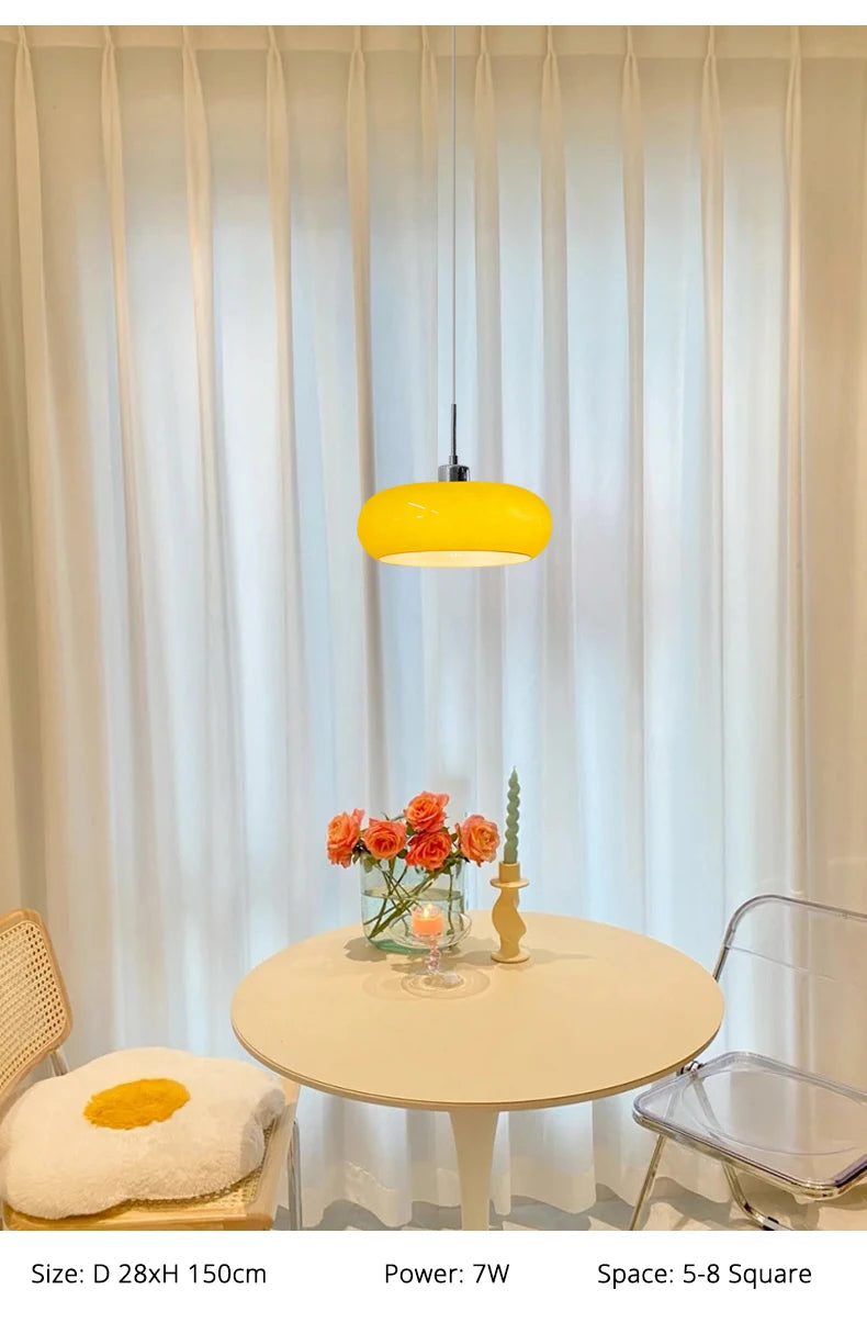 Orange Glass Pendant Light