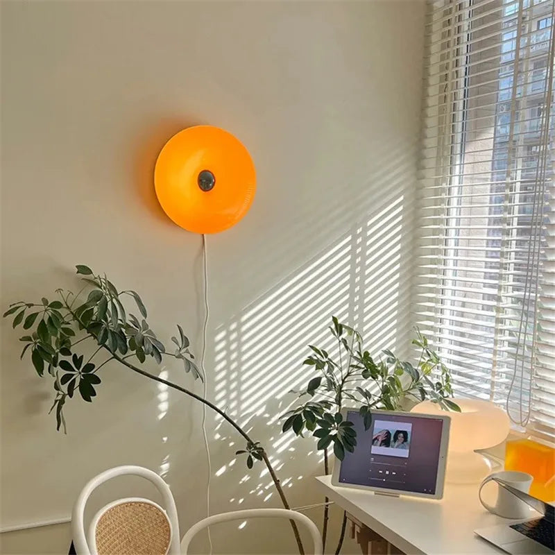 Orange Donut Wall Lamp