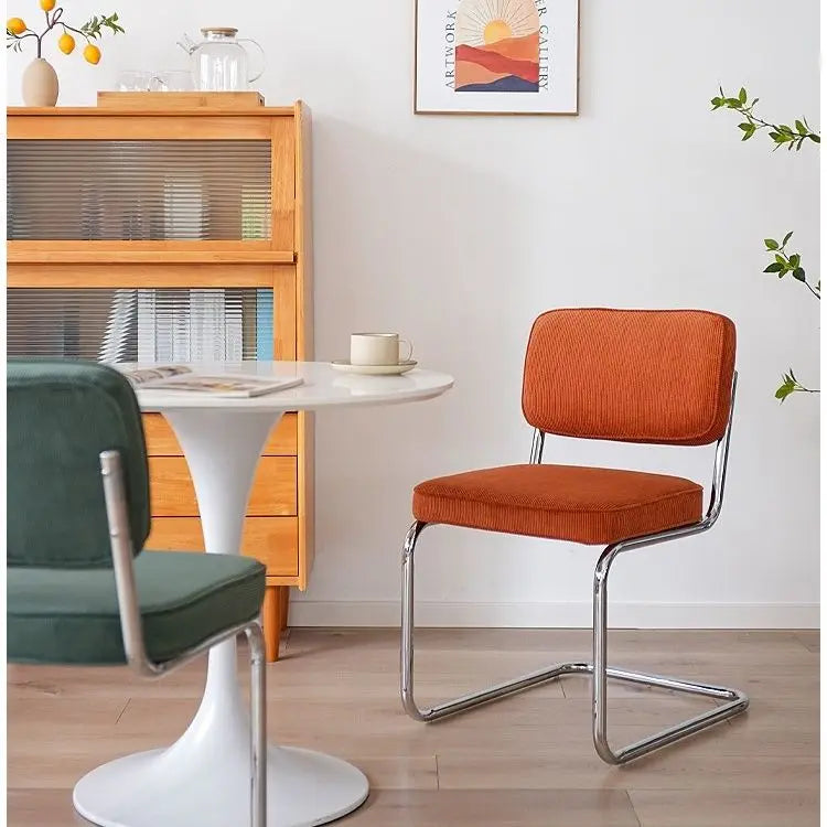 Nordic Retro Corduroy Dining Chair