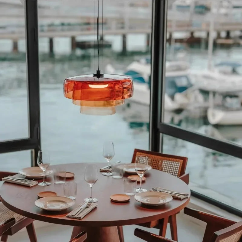 Vintage Glass Lampshade Pendant