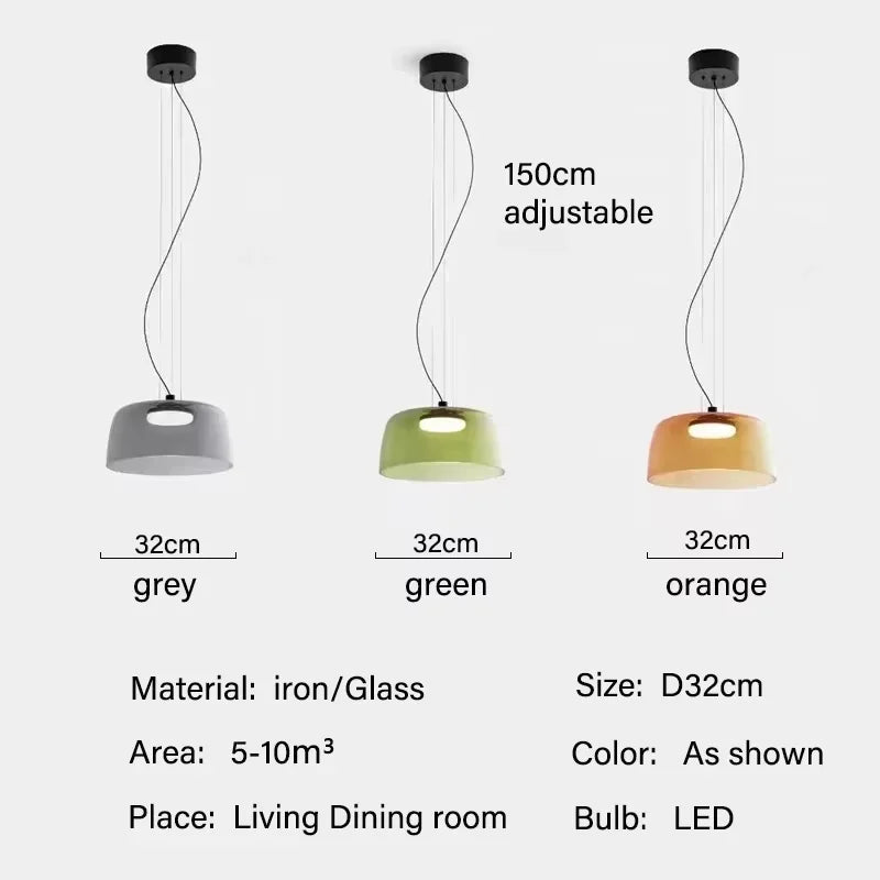 Vintage Glass Lampshade Pendant
