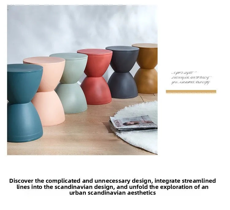 Prince stool Nordic plastic round stool fashionable simple low stool simple modern