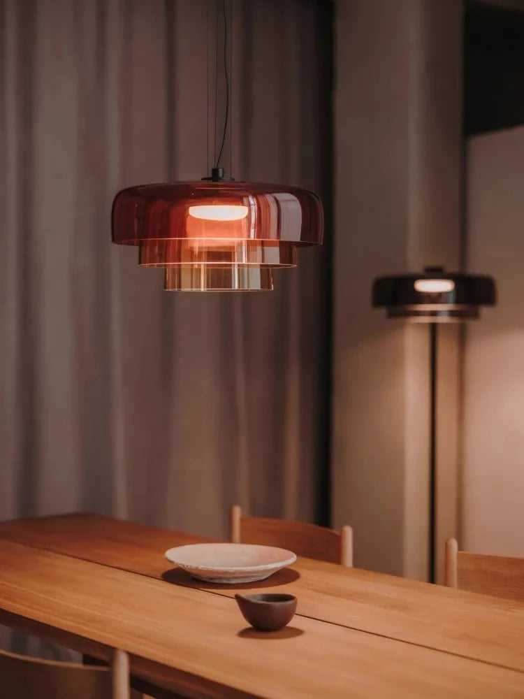 Vintage Glass Lampshade Pendant