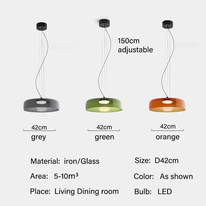 Vintage Glass Lampshade Pendant