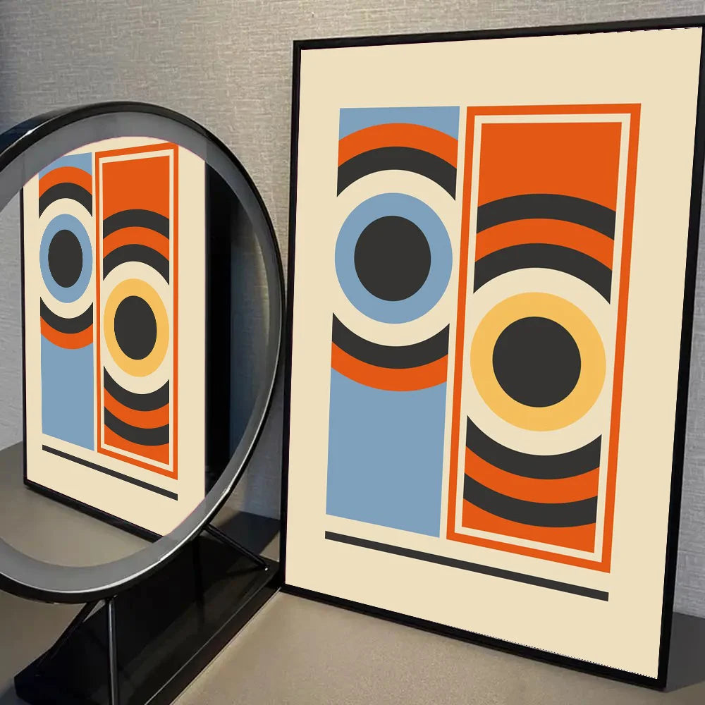 Bauhaus Geometric Poster Sticker