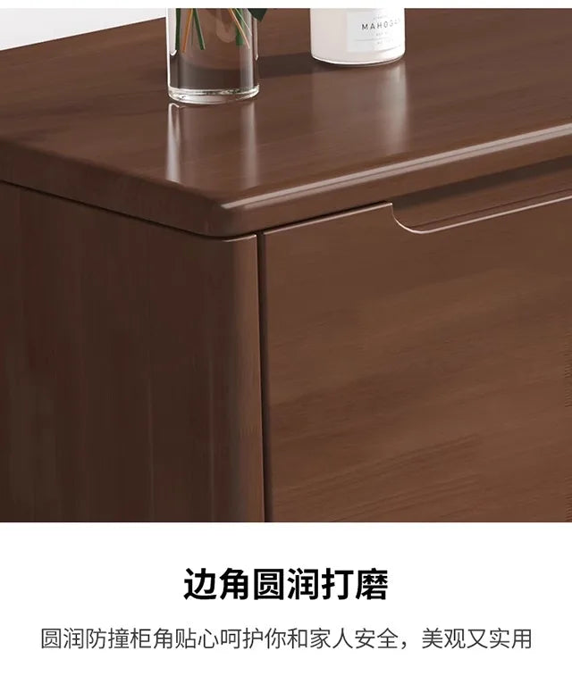 Dark Brown Wooden TV Stand