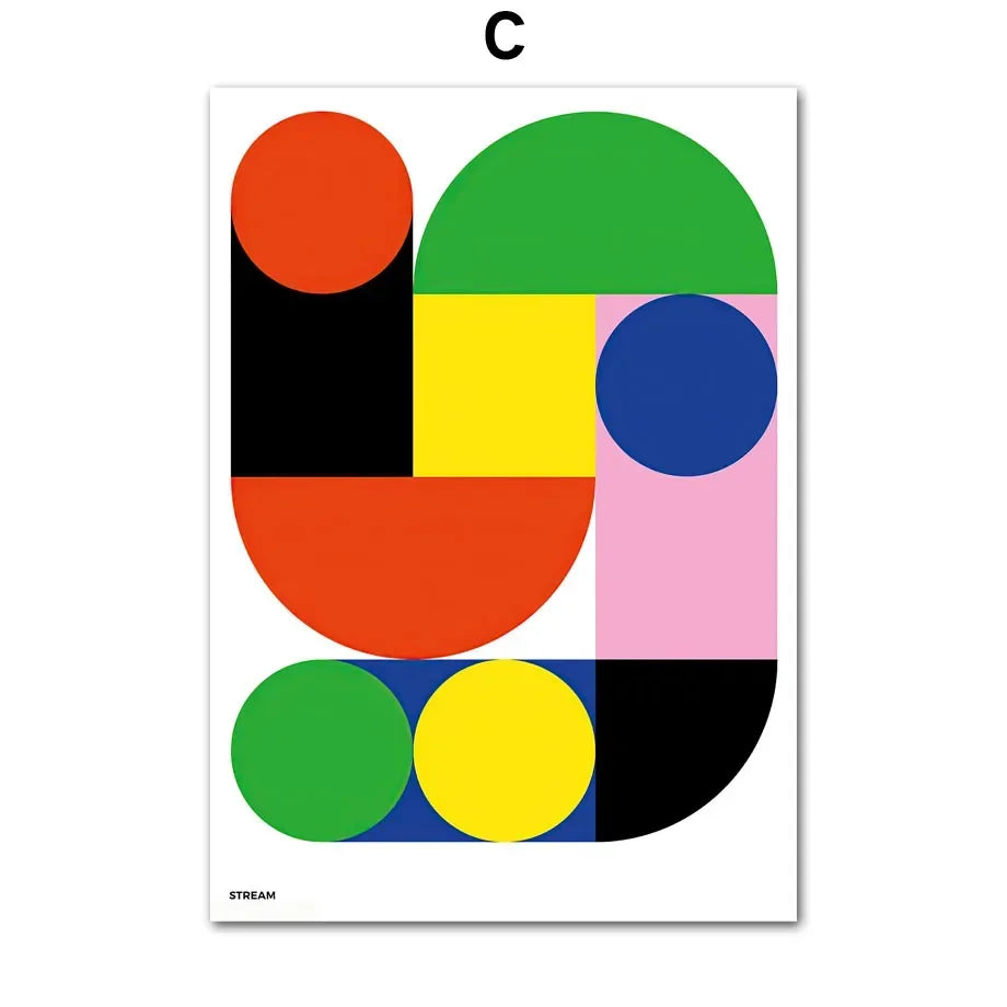 Bauhaus Geometric Wall Art