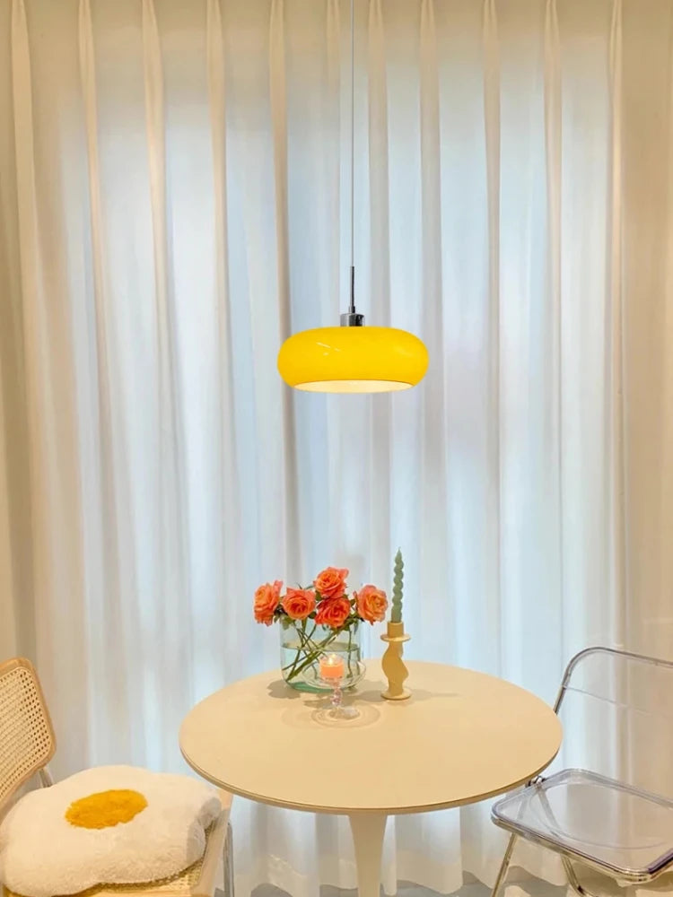 Orange Glass Pendant Light