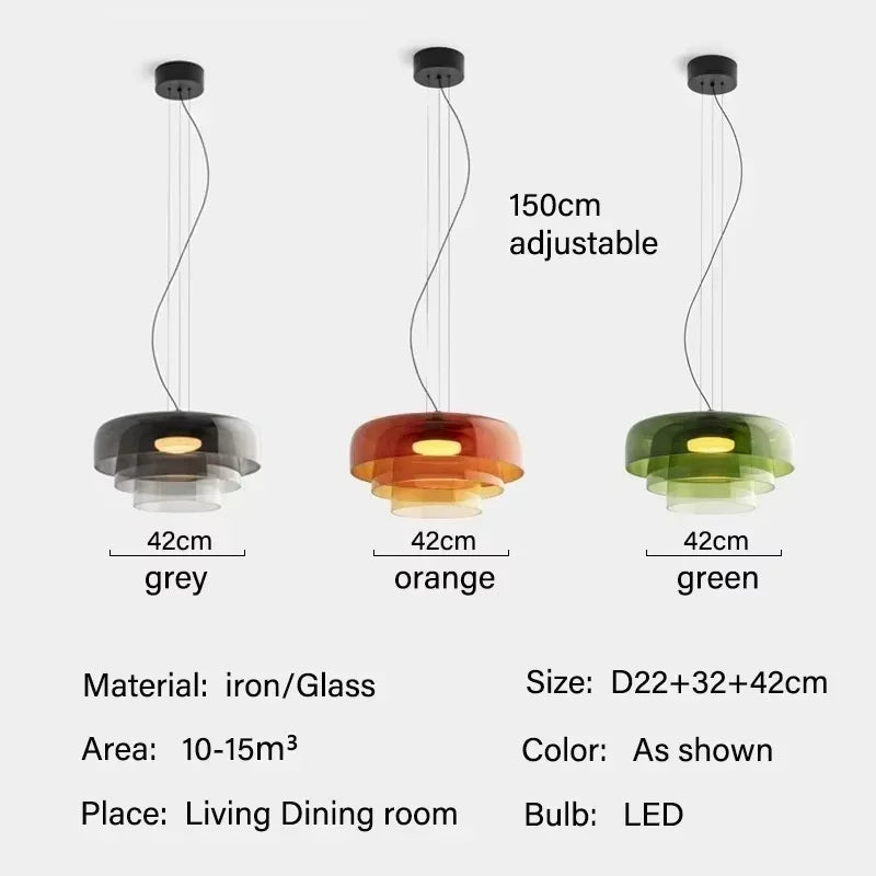 Vintage Glass Lampshade Pendant