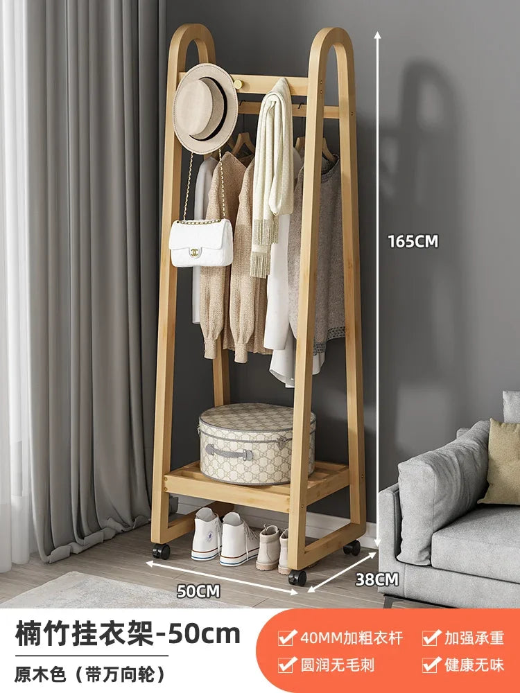 Bamboo Wooden Coat Rack