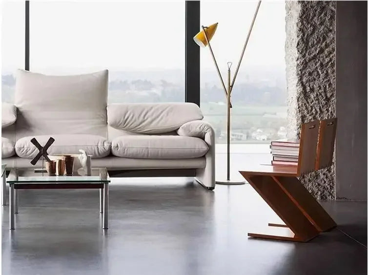 Nordic Z-Shaped Wood Chair
