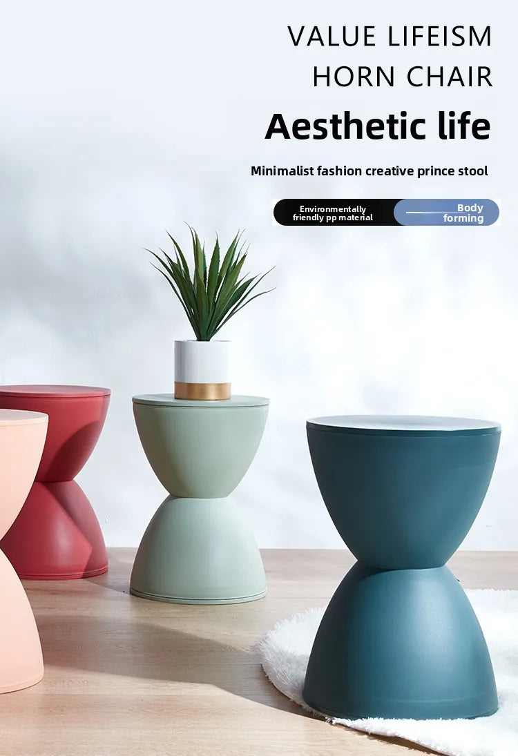 Prince stool Nordic plastic round stool fashionable simple low stool simple modern