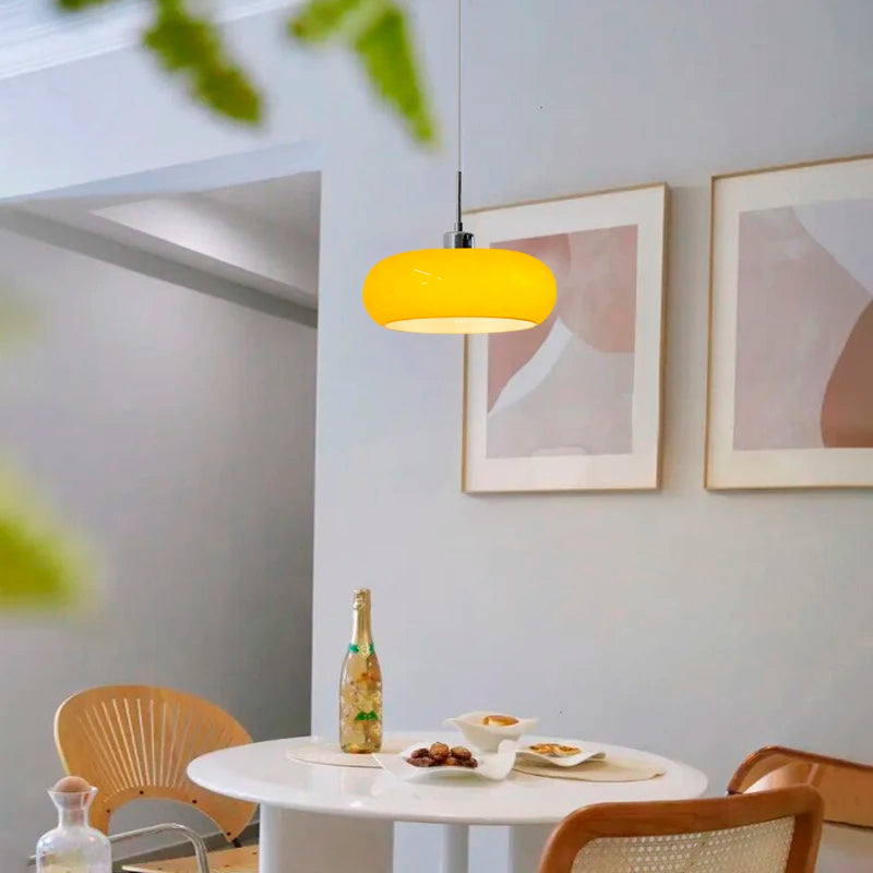 Orange Glass Pendant Light