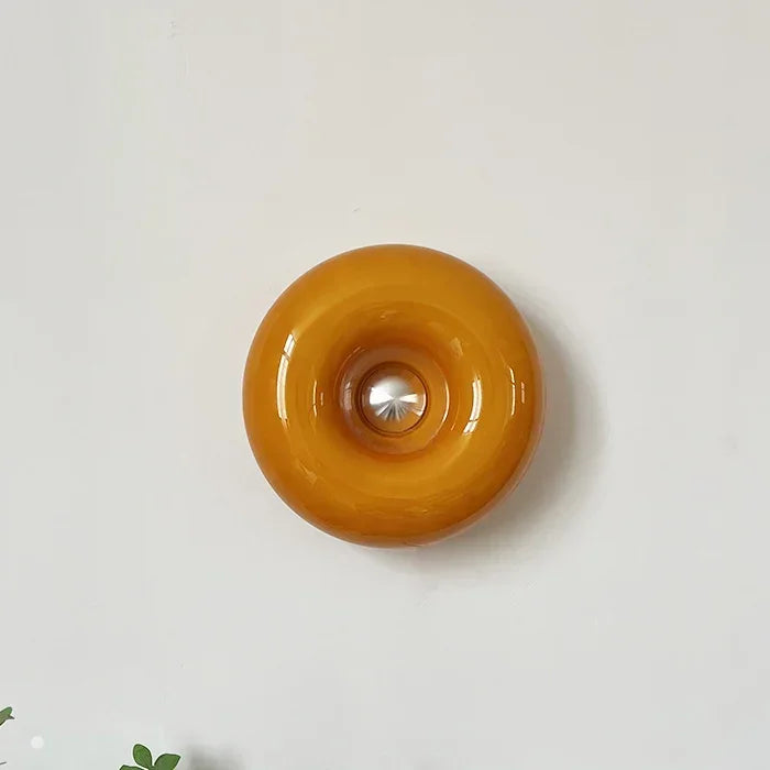 Orange Donut Wall Lamp