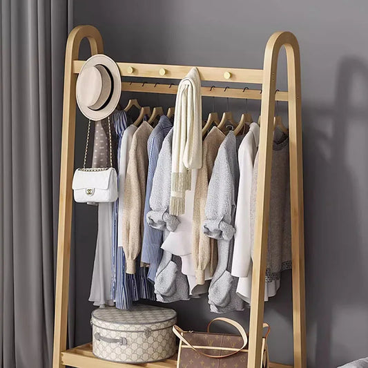Bamboo Wooden Coat Rack