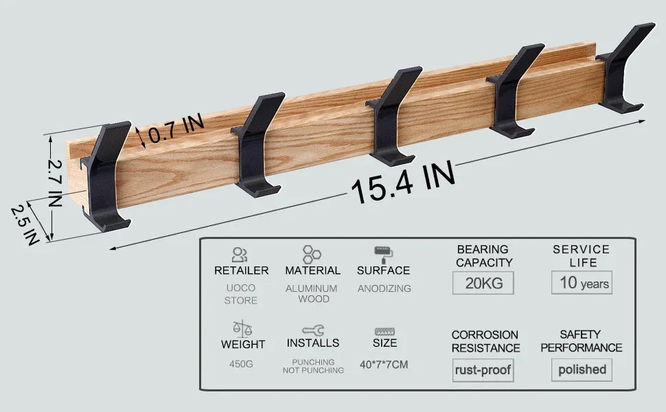 Nordic Wall Mounted Coat Rack