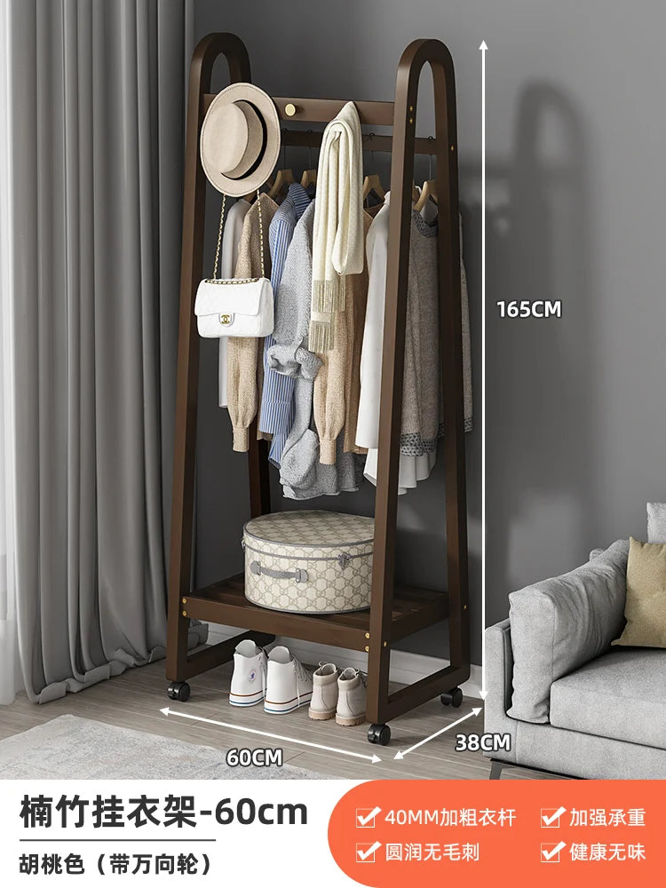 Bamboo Wooden Coat Rack