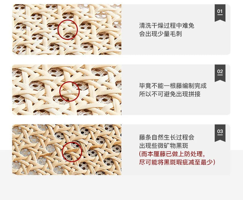 Nordic medieval rattan chair rattan leisure ins style Japanese homestay restaurant solid wood back