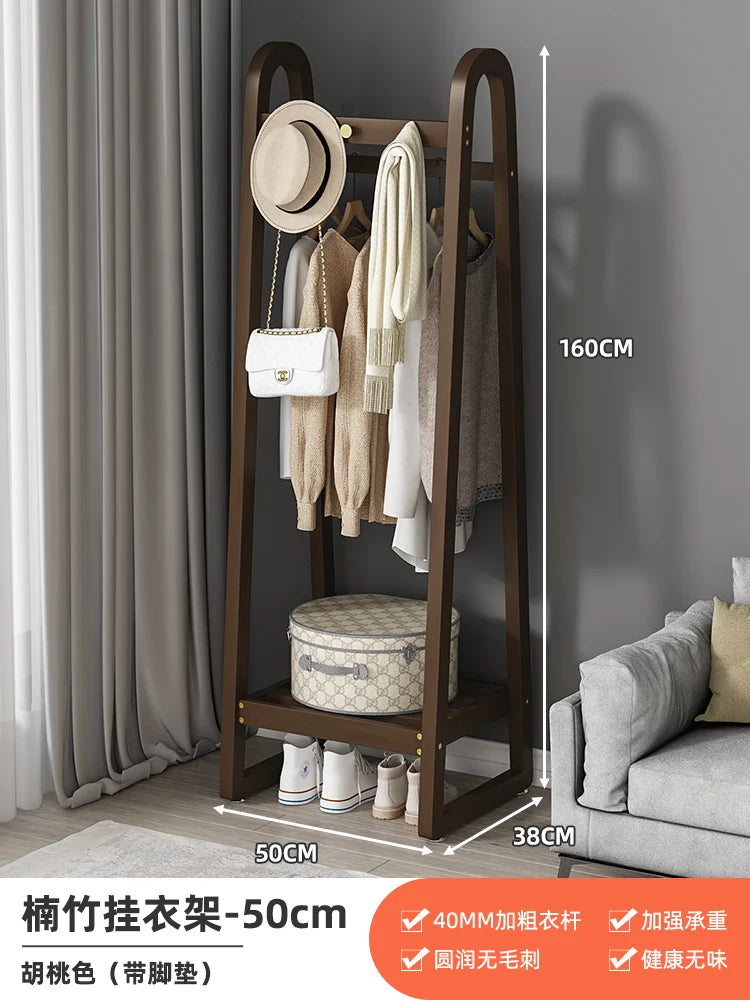 Bamboo Wooden Coat Rack