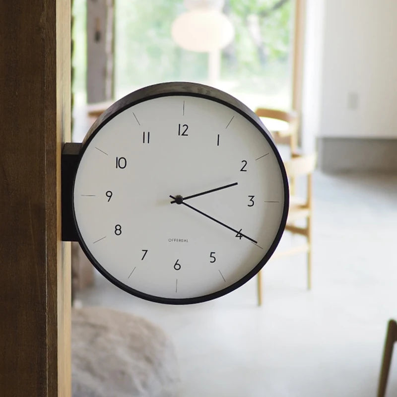Japanese-Style Double-Sided Wall Clock